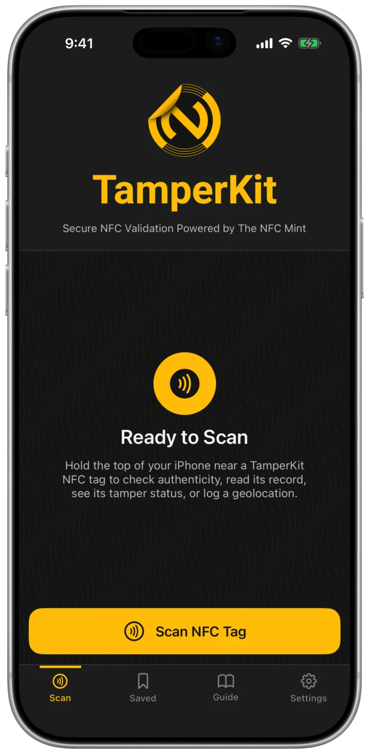 TamperKit 태그를 읽어 확인